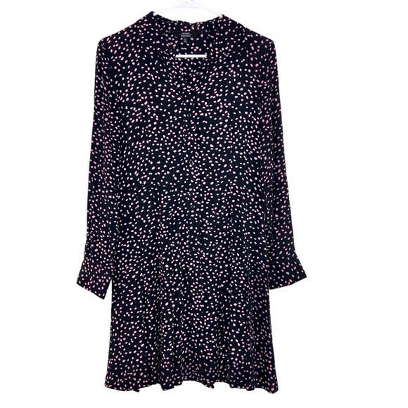 & Other Stories Dresses & Skirts - &Other Stories Button Front Black Long Sleeve Mini Dress